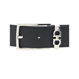 Ferragamo Black Calf Leather Bos Taurus Belt