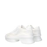 Prada White Fabric Low Top Sneakers