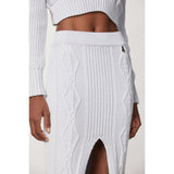 Patrizia Pepe White Viscose Midi Skirt