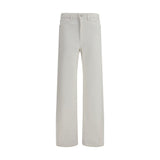 Lemaire White Cotton Casual Pants