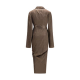 Rick Owens Brown Copper Casual Dress