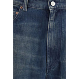 MM6 Blue Cotton Straight-Leg Jeans