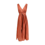 Brunello Cucinelli Red Cotton Casual Dress