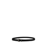 Saint Laurent Black Lamb Ovis Aries Thin Belt