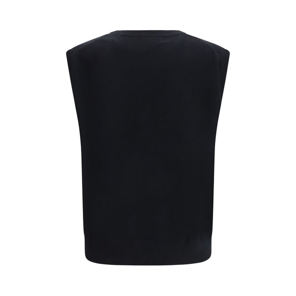 Extreme Cashmere Black Elastane Sleeveles Sweater