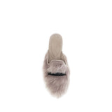 Dolce & Gabbana Gray Lamb Ovis Aries Mules