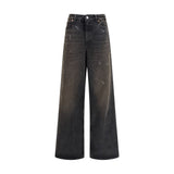 Our Legacy Black Cotton Relaxed Fit Jeans