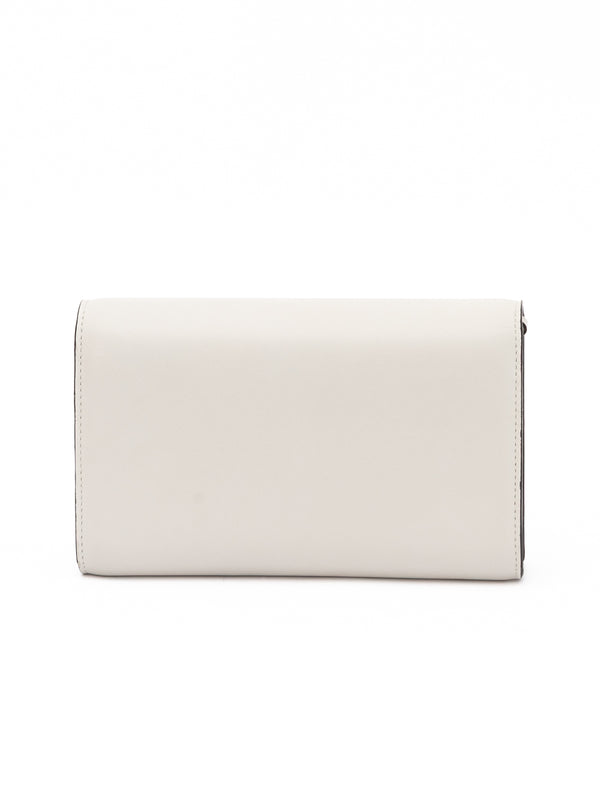 Jimmy Choo White Avenue Leather Shoulder Strap Bag