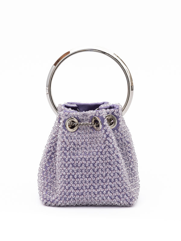Jimmy Choo Light Purple Bon Bon Micro Crystals Bucket