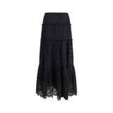 Isabel Marant Étoile Black Viscose Long Skirt
