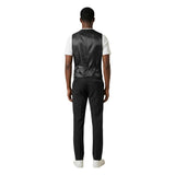 Mulish Black Polyester Three-Piece Suit
