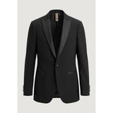 Mulish Black Polyester Three-Piece Suit