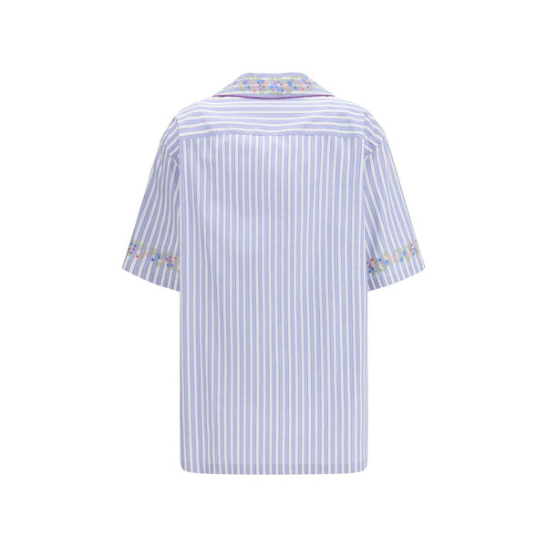 Dolce & Gabbana Blue Cotton Shortsleeve Shirt