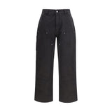 Represent Black Cotton Casual Pants