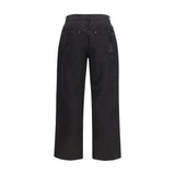 Represent Black Cotton Casual Pants