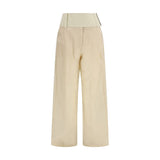 Max Mara Beige Cotton Casual Pants