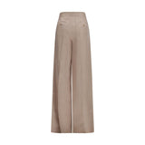 Max Mara Beige Silk Casual Pants