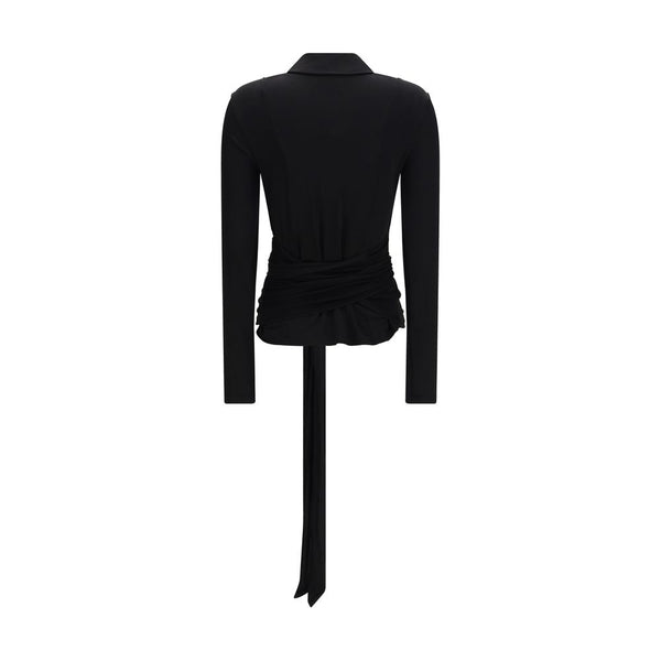 Ganni Black Recycled Polyester Shirt