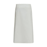 RIER White Cotton Midi Skirt