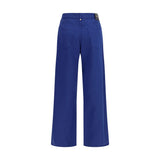 'S Max Mara Blue Cotton Casual Pants