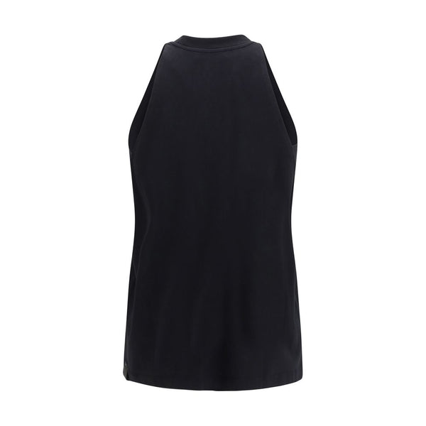 Darkpark Black Cotton Sleeveles T-Shirt