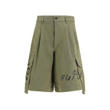 Comme Des Garçons Bicolor Cotton Bermuda Shorts