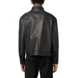Prada Black Lamb Leather Leather Jacket