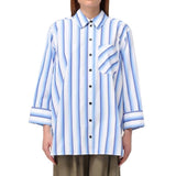 Ganni Blue Cotton Blouse