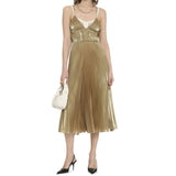 Prada Gold Polyester Cocktail Dress