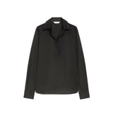 Max Mara Black Cotton Dress Shirt