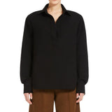 Max Mara Black Cotton Dress Shirt