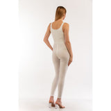 Elisabetta Franchi Beige Polyester Jumpsuit