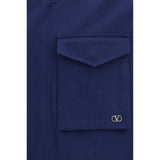 Valentino Garavani Blue Cotton Coat