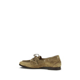 Bally Beige Buffalo Leather Slip-On Loafers
