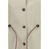 Max Mara Beige Linen Full-Length Jacket