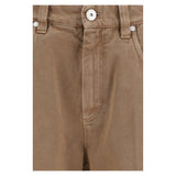 Brunello Cucinelli Brown Cotton Straight-Leg Jeans