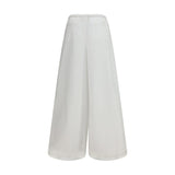 Marni White Cotton Casual Pants