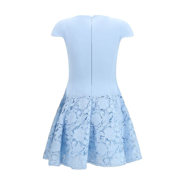Self-Portrait Blue Polyester Casual Dress