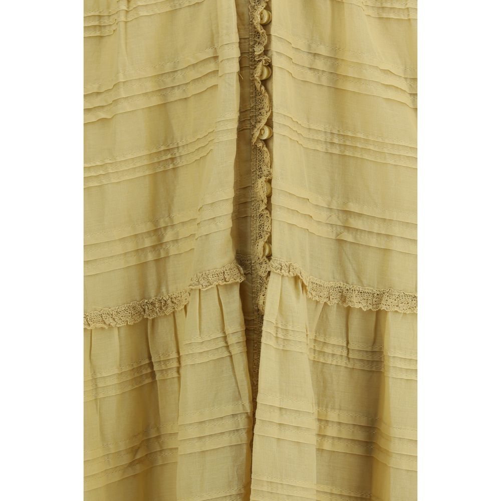 Marant Etoile Beige Cotton Casual Dress