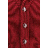 Brunello Cucinelli Red Cotton Cardigan