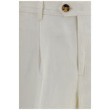 Brunello Cucinelli White Linen Casual Pants