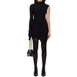 Balenciaga Black Polyester Cocktail Dress