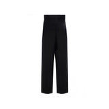 Salvatore Ferragamo Black Silk Casual Pants