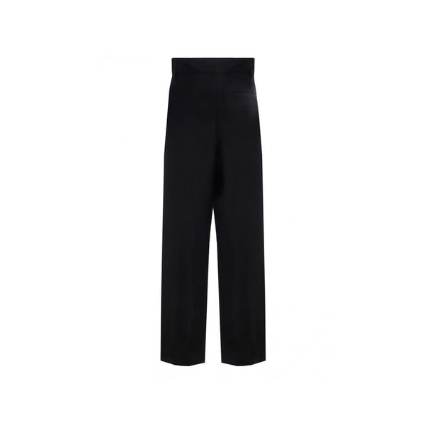 Salvatore Ferragamo Black Silk Casual Pants