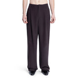 Saint Laurent Brown Silk Casual Pants