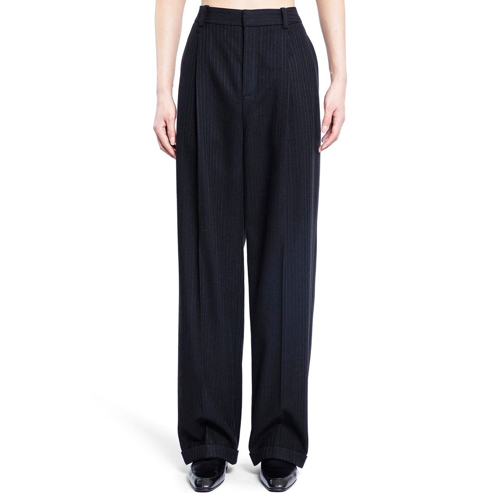 Saint Laurent Black Cashmere Dress Pants