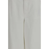 Brunello Cucinelli White Cotton Casual Pants
