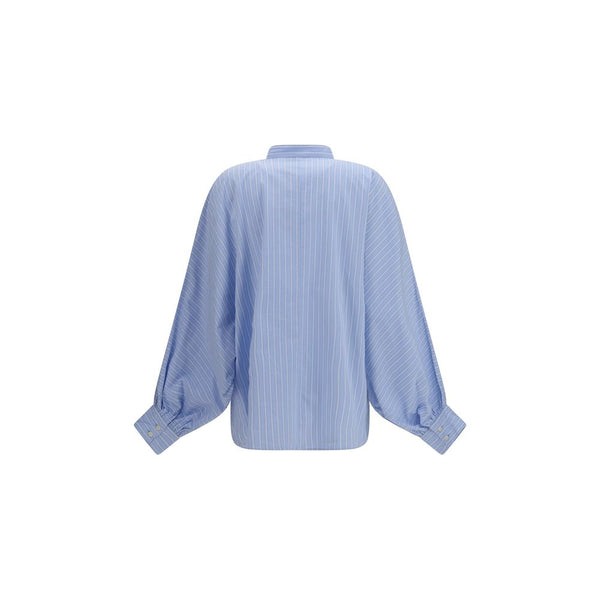 SOSUE Blue Cotton Pattern Shirt