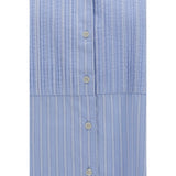 SOSUE Blue Cotton Pattern Shirt