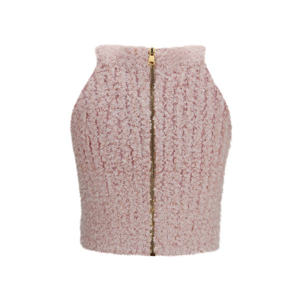 Balmain Multicolor Viscose Sleeveles T-Shirt